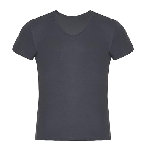 1 Pack - Premium V Neck T Shirts for Men Rayon Made from Bamboo Tees