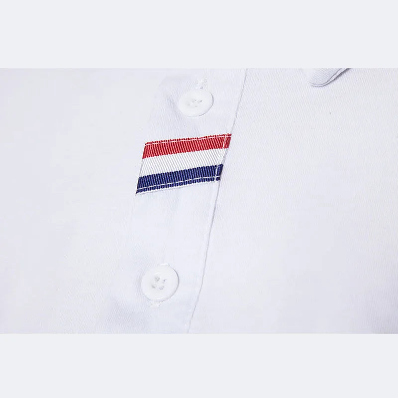 New Solid Color Mens Polo Shirts Short Sleeve Casual Fashion Summer Lapel Male Tops